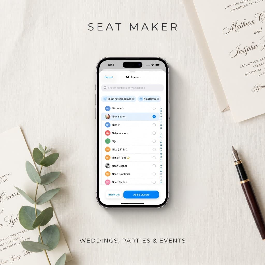 Seat Maker wedding and event seating planner
