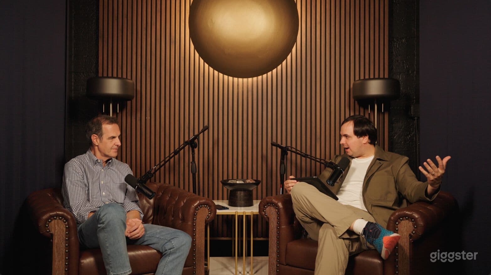 Two-Person Podcast Studio with Pro Audio
