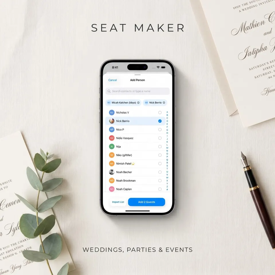 Seat Maker wedding and event seating planner